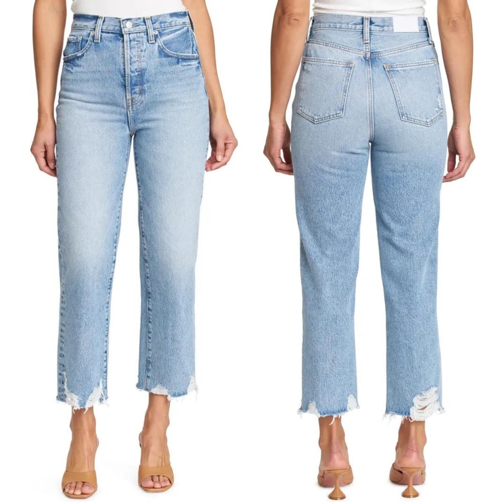 Pistola Cassie Super High Waisted Crop Straight Leg Jeans Size 27